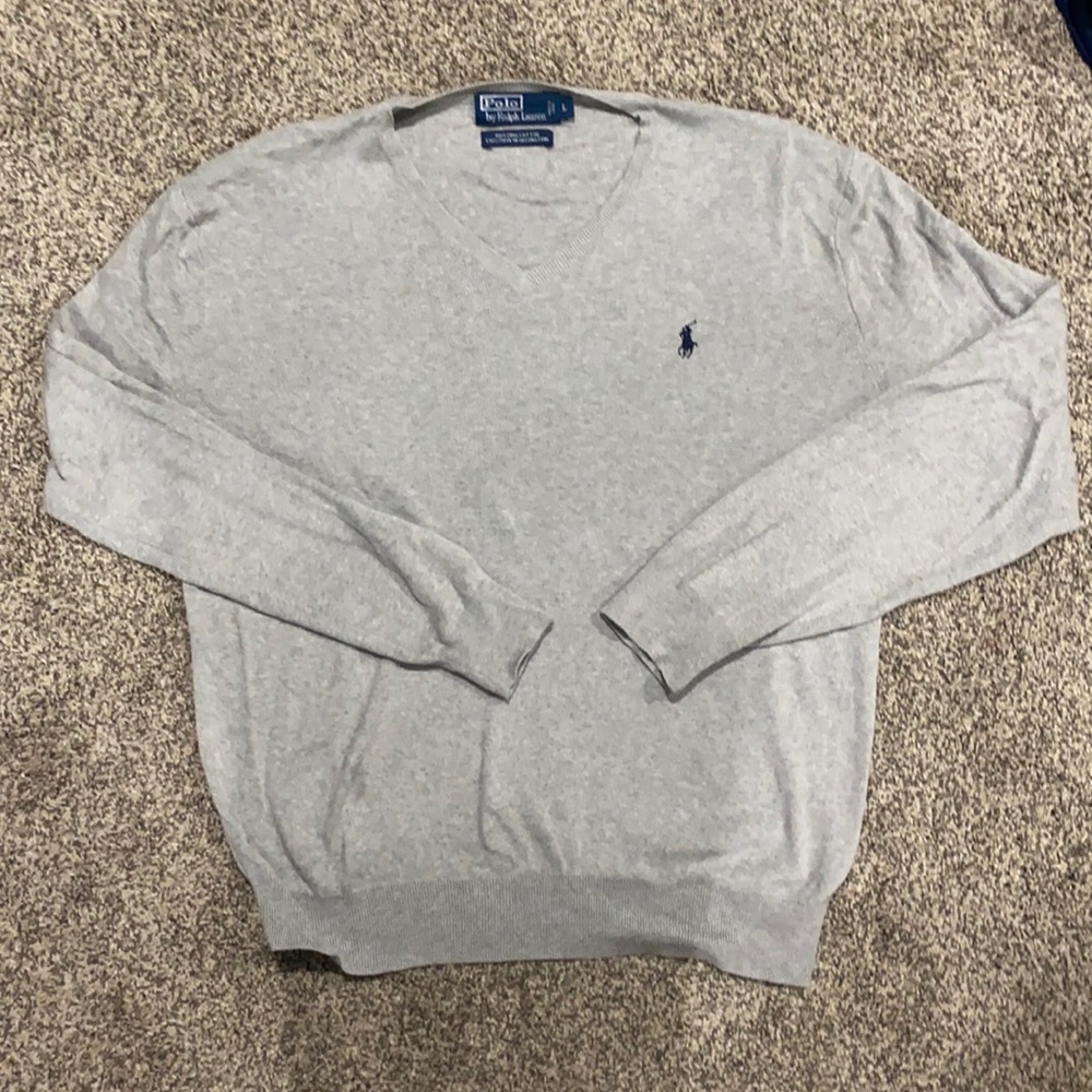 Grey Polo Pullover sweater